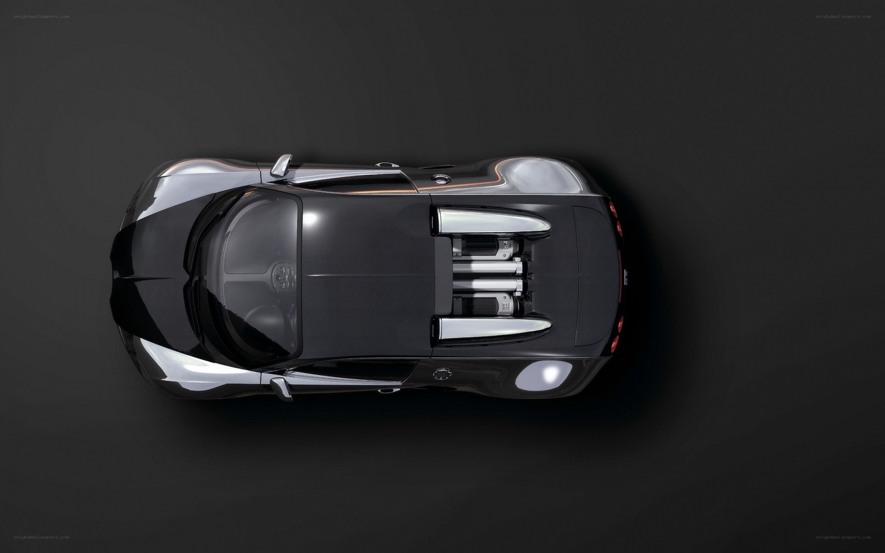 Bugatti Veyron from above
