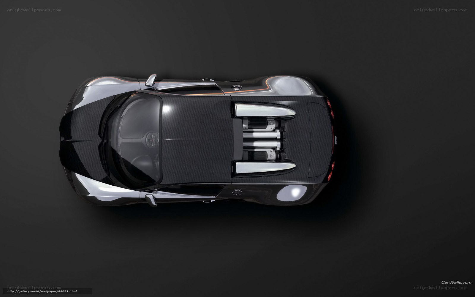 Bugatti Veyron from above