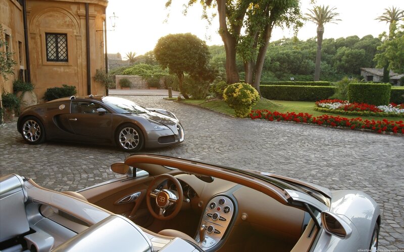 Bugatti Veyron in a luxurious setting