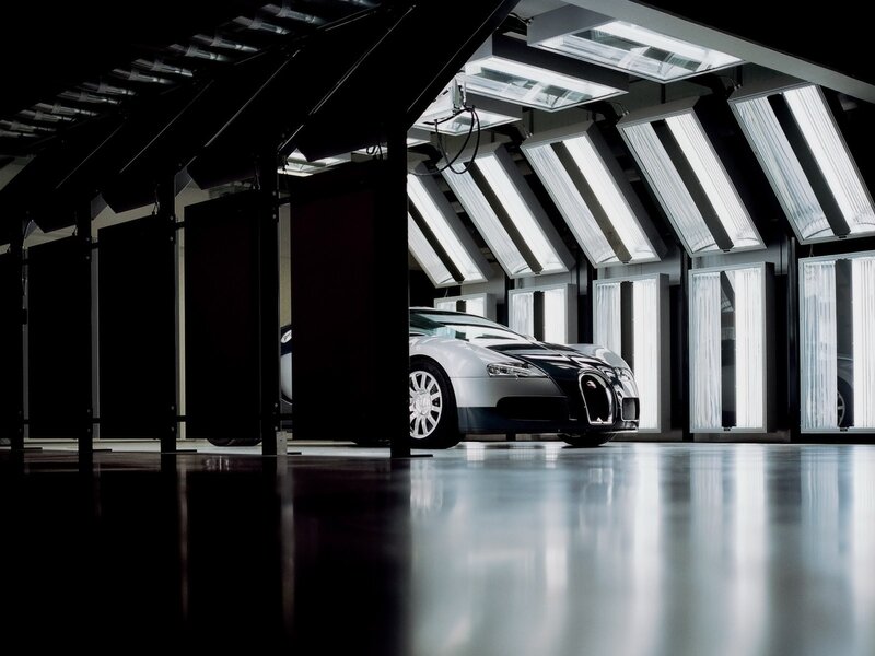 Bugatti Veyron in a showroom