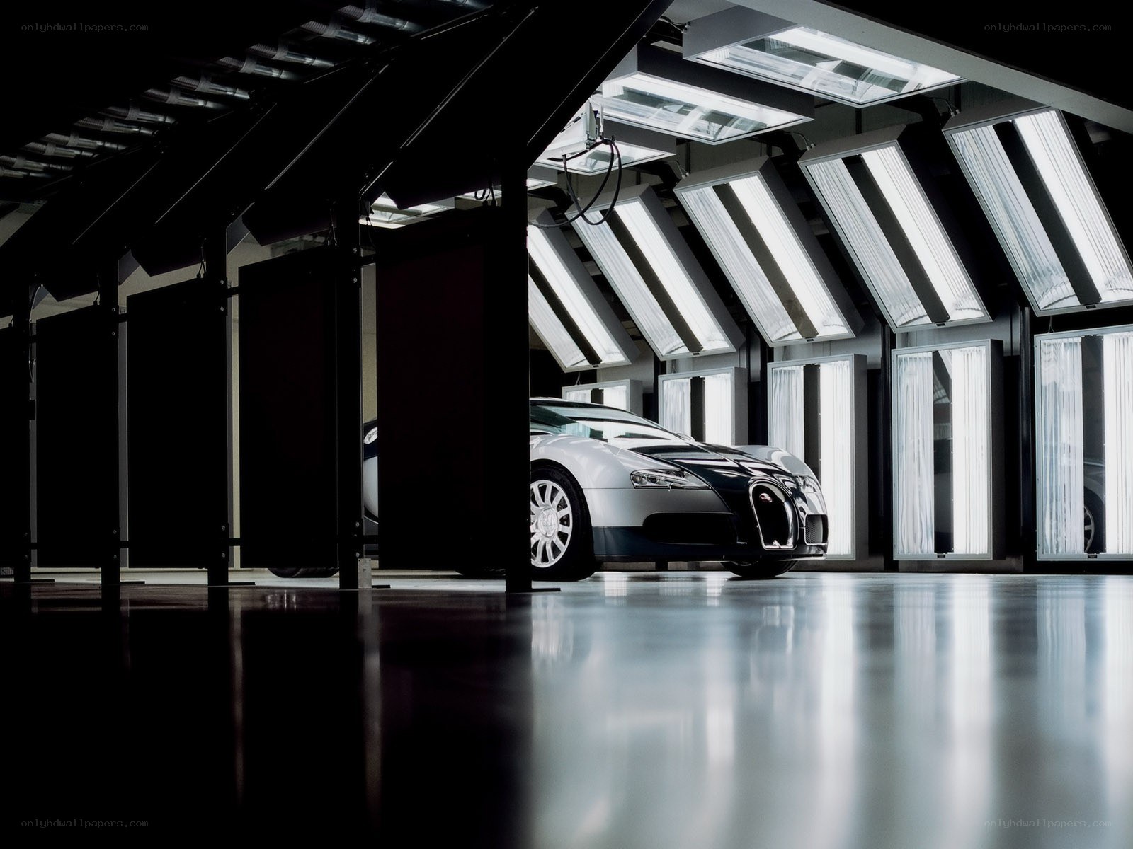 Bugatti Veyron in a showroom