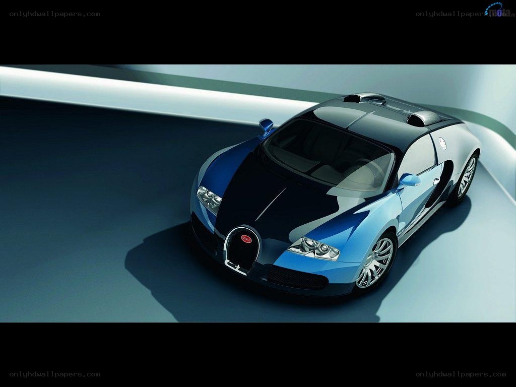 Bugatti Veyron in blue and black