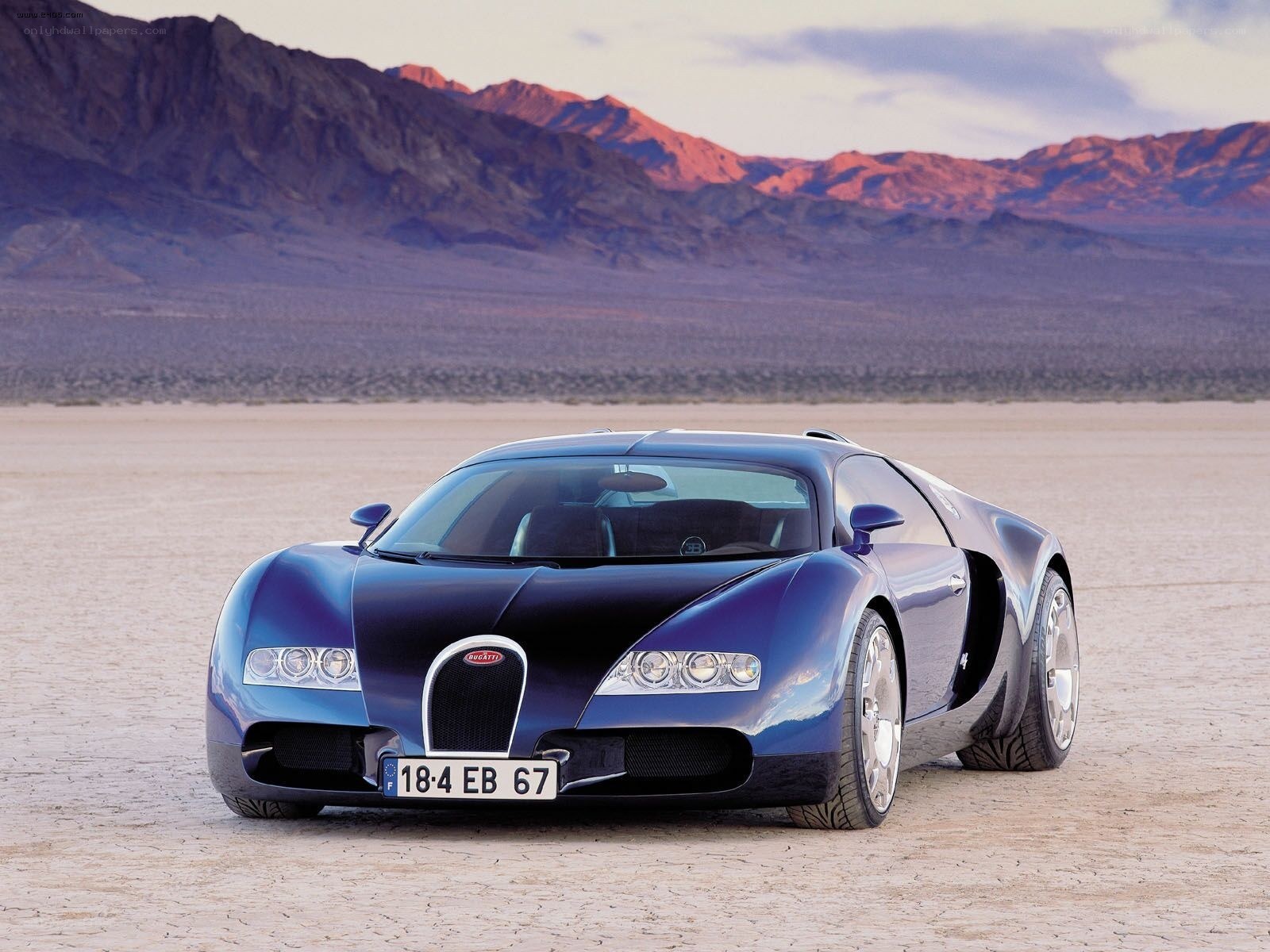 Bugatti Veyron in desert