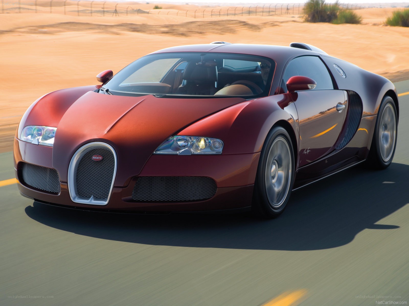 Bugatti Veyron in desert