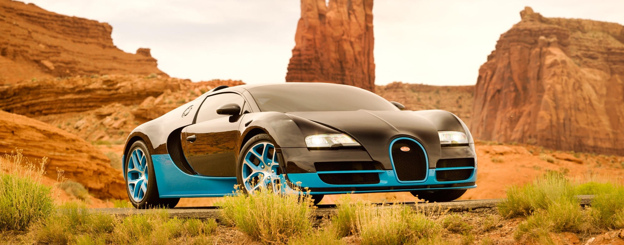 Bugatti Veyron in desert
