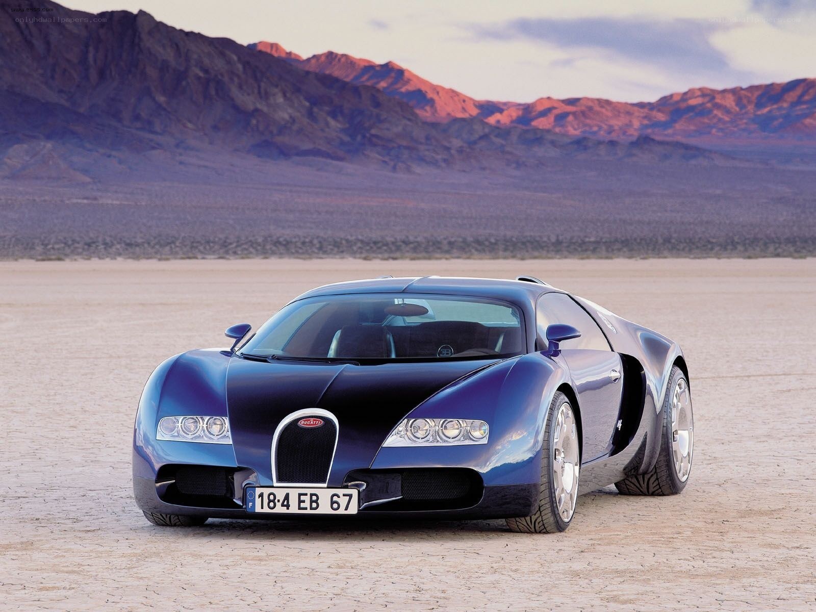 Bugatti Veyron in desert