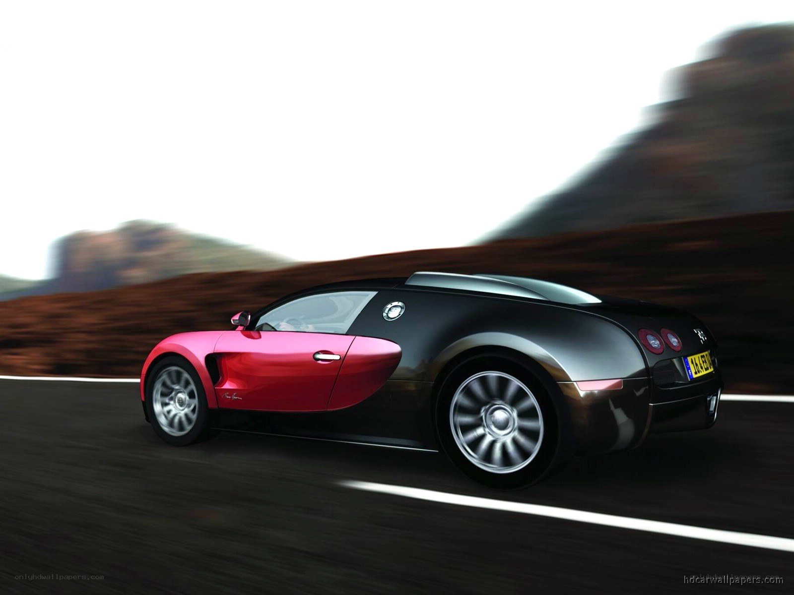 Bugatti Veyron in motion