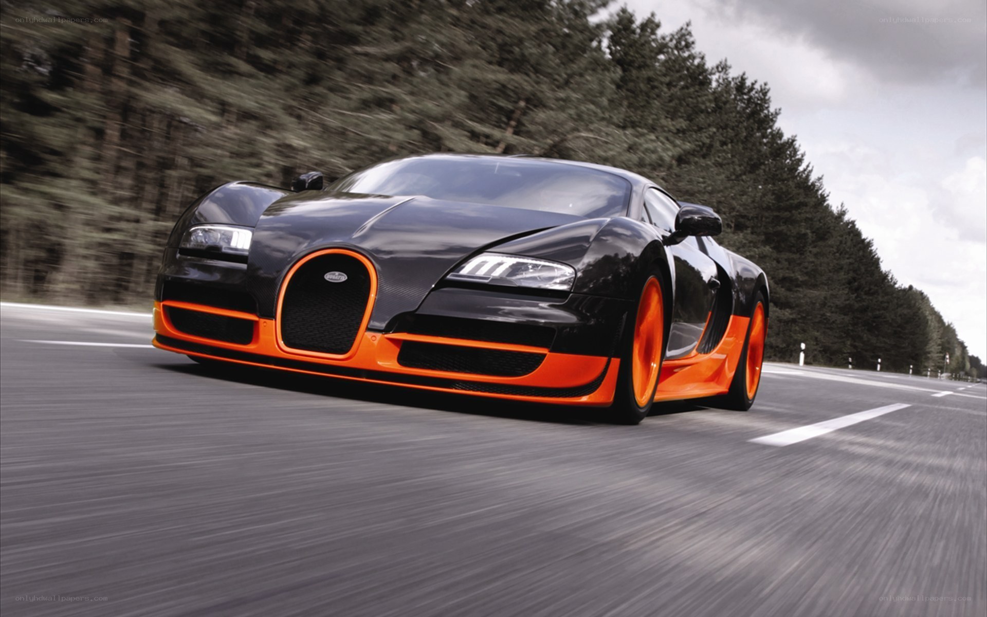 Bugatti Veyron in motion