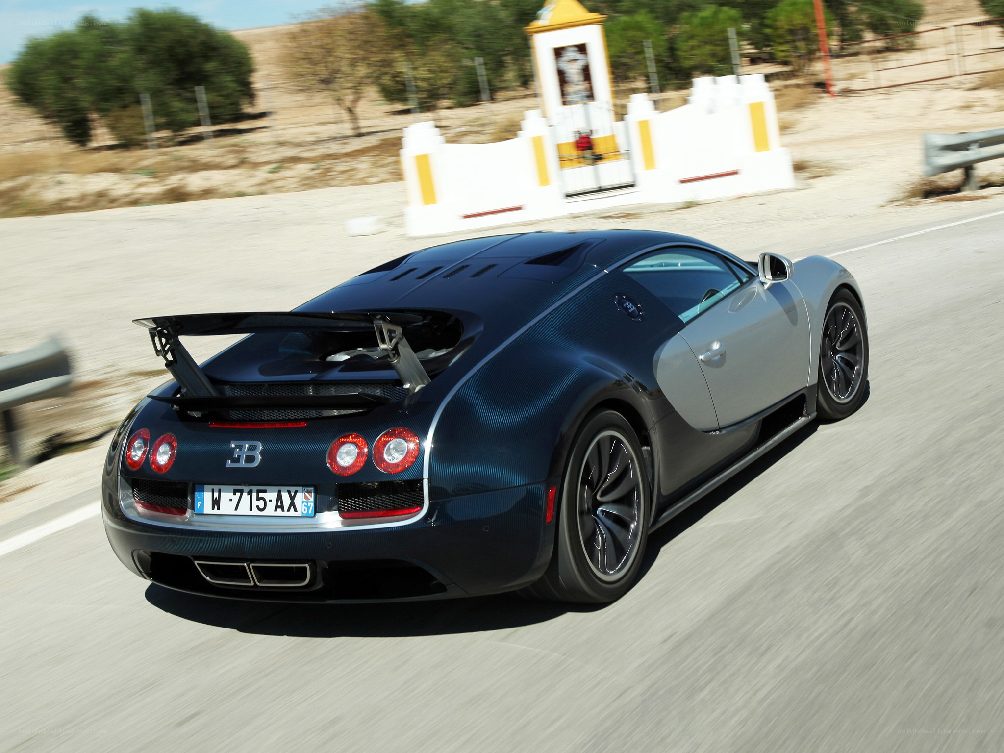 Bugatti Veyron in motion