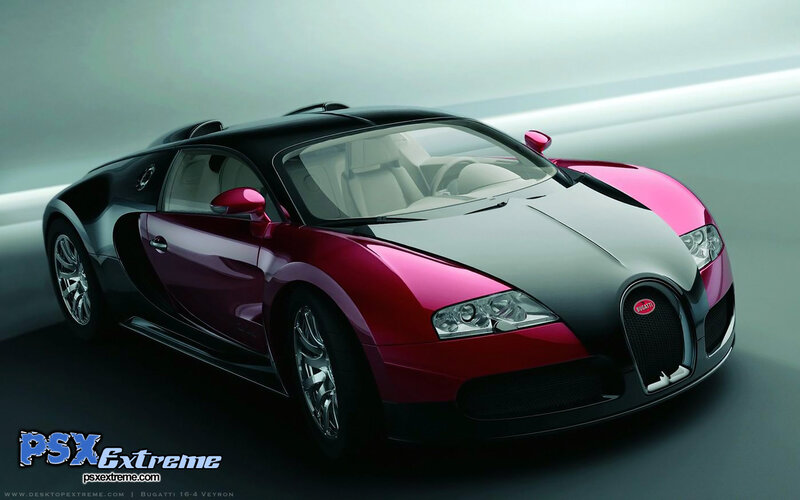 Bugatti Veyron in pink and black