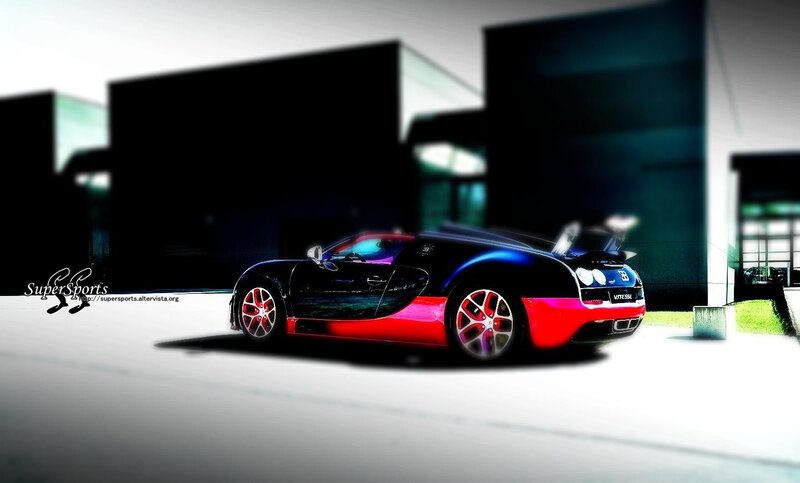 Bugatti Veyron in vibrant colors