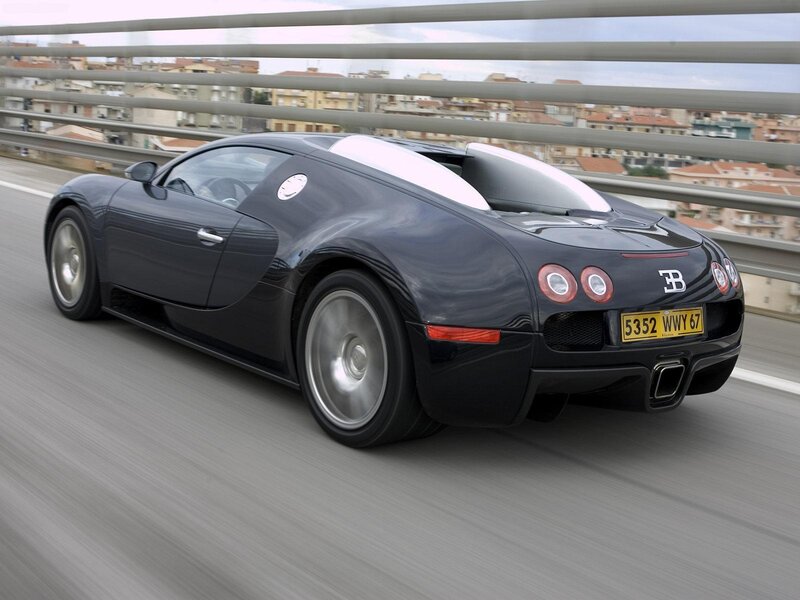 Bugatti Veyron on a bridge