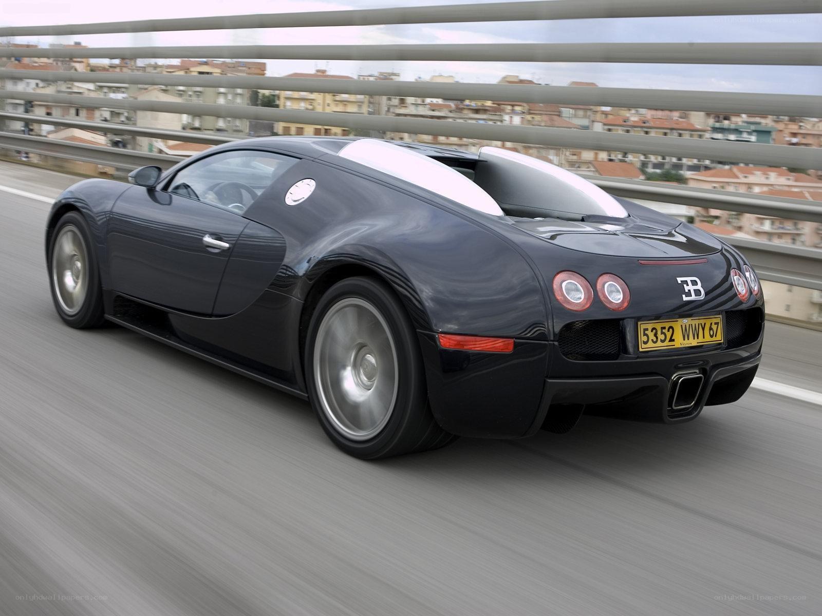 Bugatti Veyron on a bridge