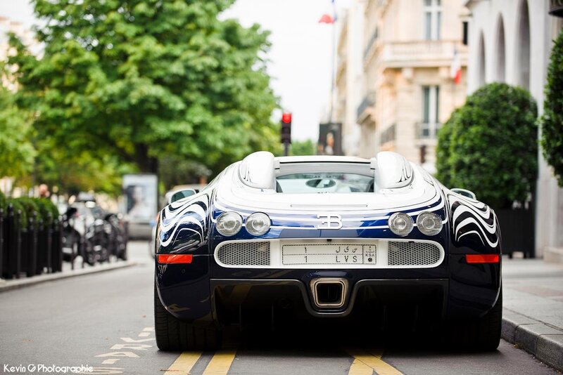 Bugatti Veyron on a city street