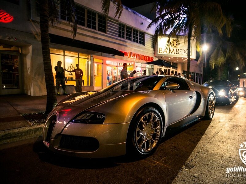 Bugatti Veyron on a city street