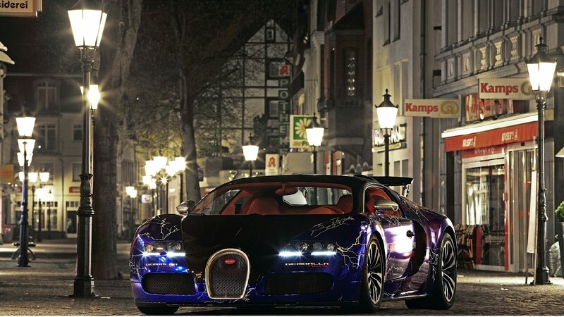 Bugatti Veyron on a city street