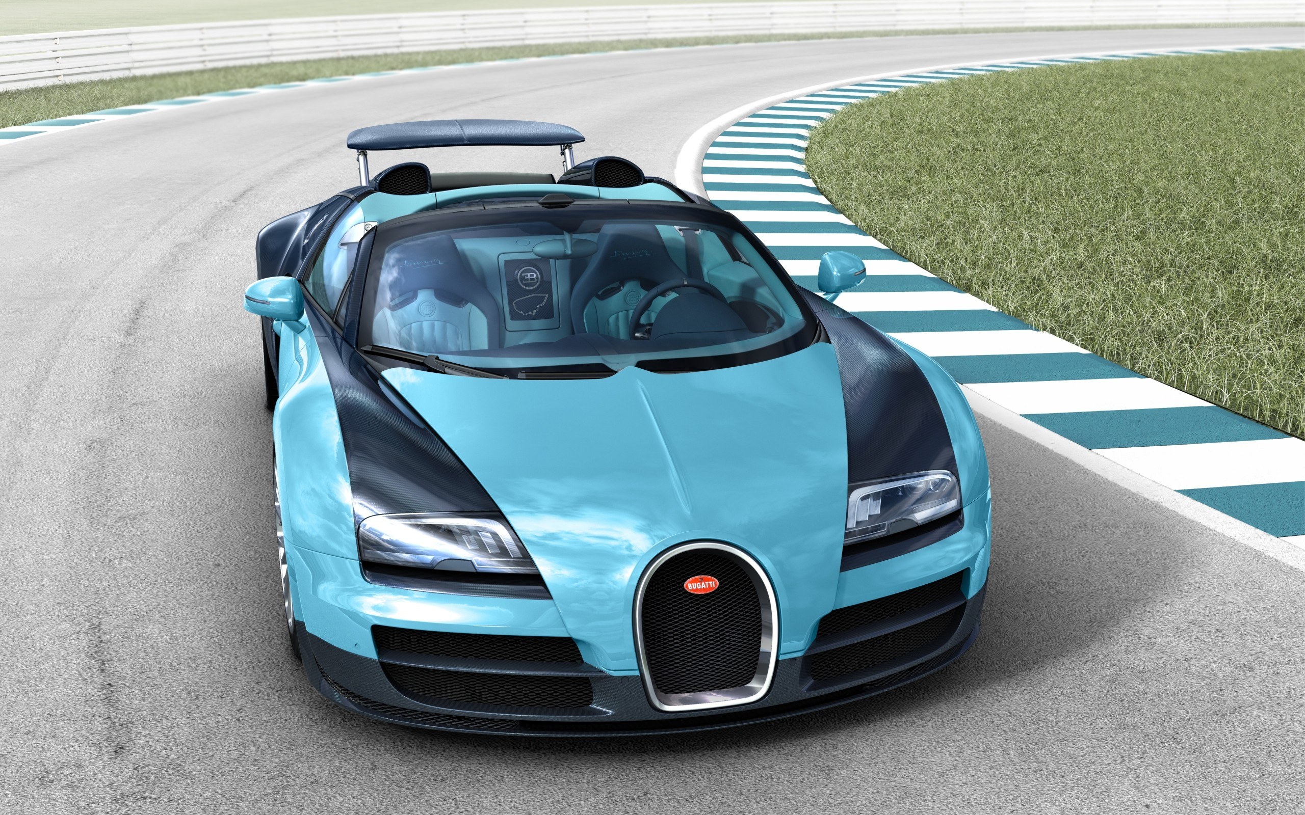 Bugatti Veyron on a racetrack