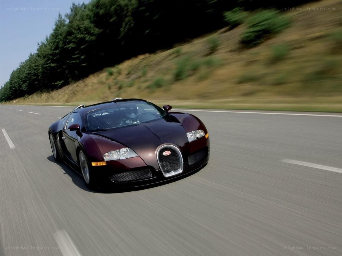 Bugatti Veyron on a road
