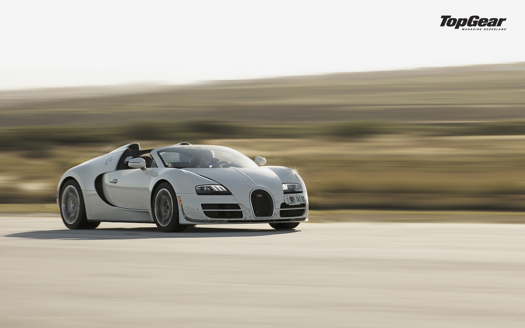 Bugatti Veyron on a track