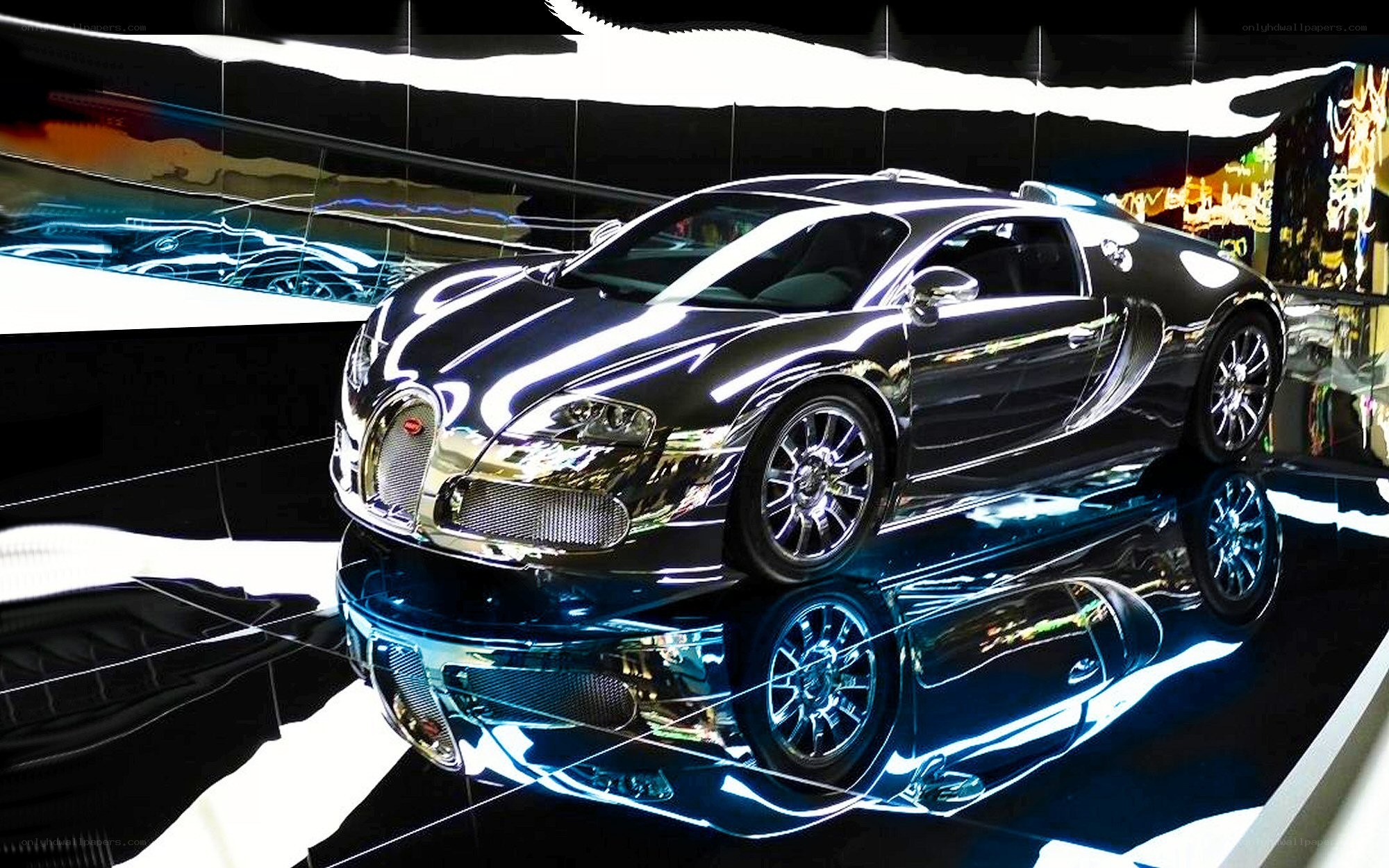 Bugatti Veyron on display