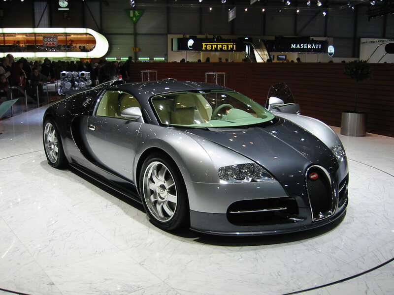 Bugatti Veyron on display