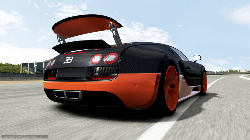 Bugatti Veyron on Racetrack