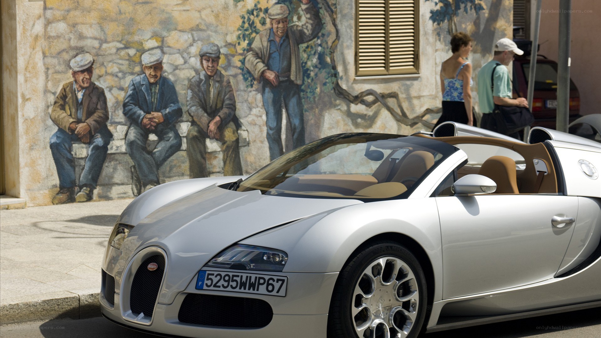 Bugatti Veyron parked on street