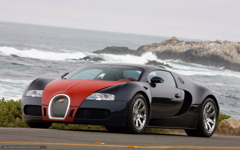 Bugatti Veyron Sports Car — Black, Dramatic, Afternoon