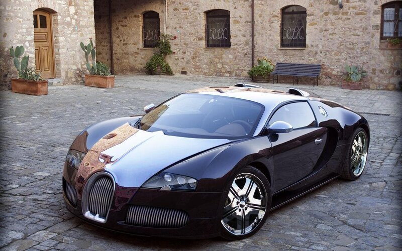Bugatti Veyron Sports Car — Black, Serene