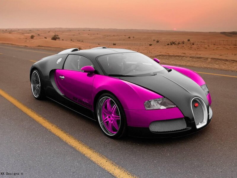 Bugatti Veyron Sports Car — Magenta