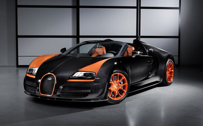 Bugatti Veyron Super Sport — Black, Dramatic, Photograph, Car, Interior, Wheels
