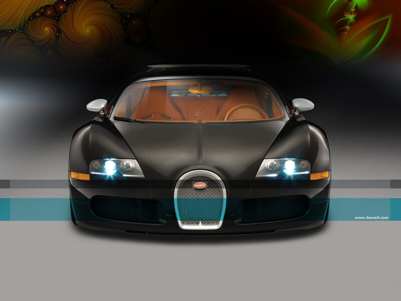 Bugatti Veyron Supercar — Black, Dramatic, Digital Art