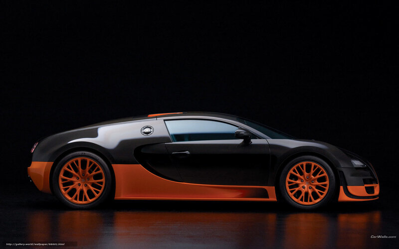Bugatti Veyron Supercar — Black, Dramatic, Photograph, Car