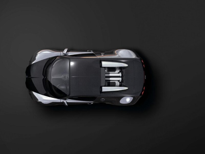 Bugatti Veyron Supercar — Black, Dramatic, Photograph, Carbon Fiber, Engine, Targa Top