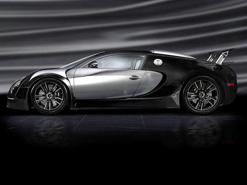 Bugatti Veyron Supercar — Black, Dramatic, Photograph, Carbon Fiber, Rear Wing, Wheel