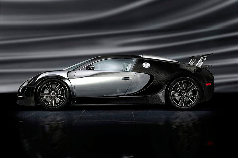 Bugatti Veyron Supercar — Black, Dramatic, Photograph, Carbon Fiber, Wings