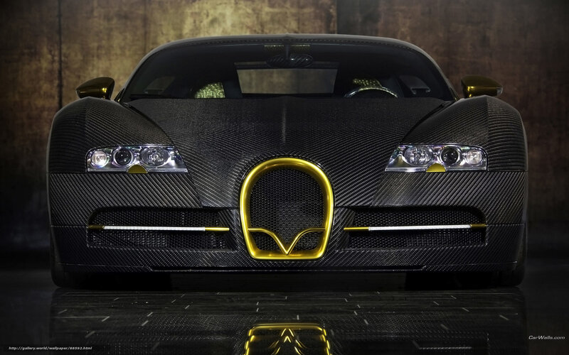 Bugatti Veyron Supercar — Black, Dramatic, Photograph