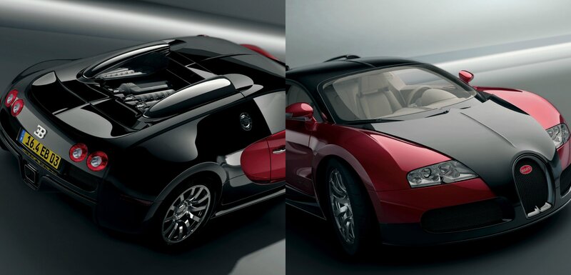 Bugatti Veyron Supercar — Black, Dramatic