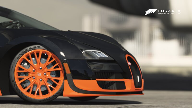 Bugatti Veyron Supercar — Black, Dynamic, Afternoon
