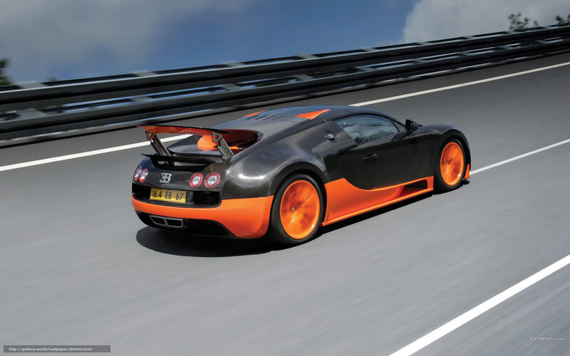 Bugatti Veyron Supercar — Black, Dynamic