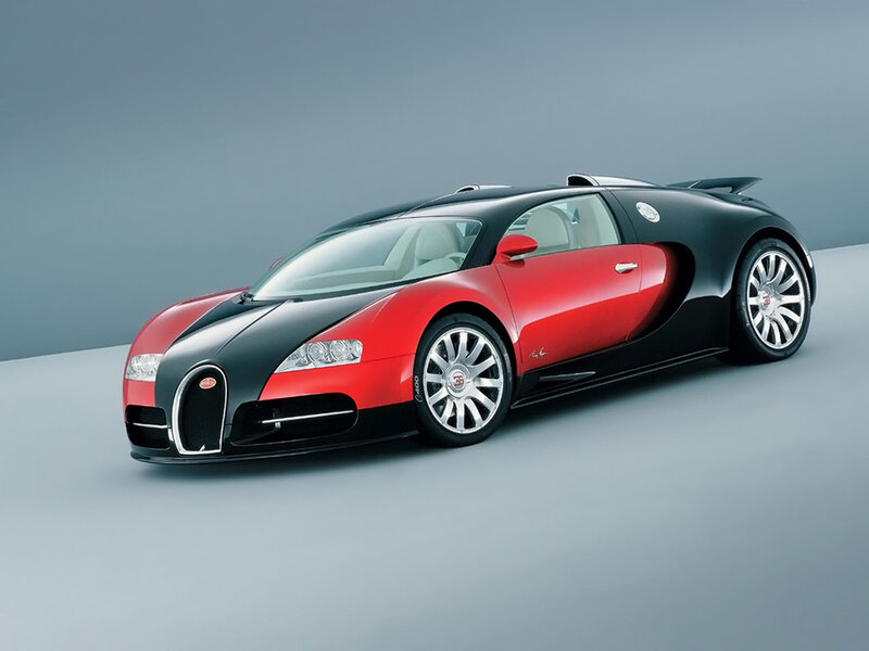 Bugatti Veyron Supercar — Red, Dramatic, Photograph, Car, Wheels