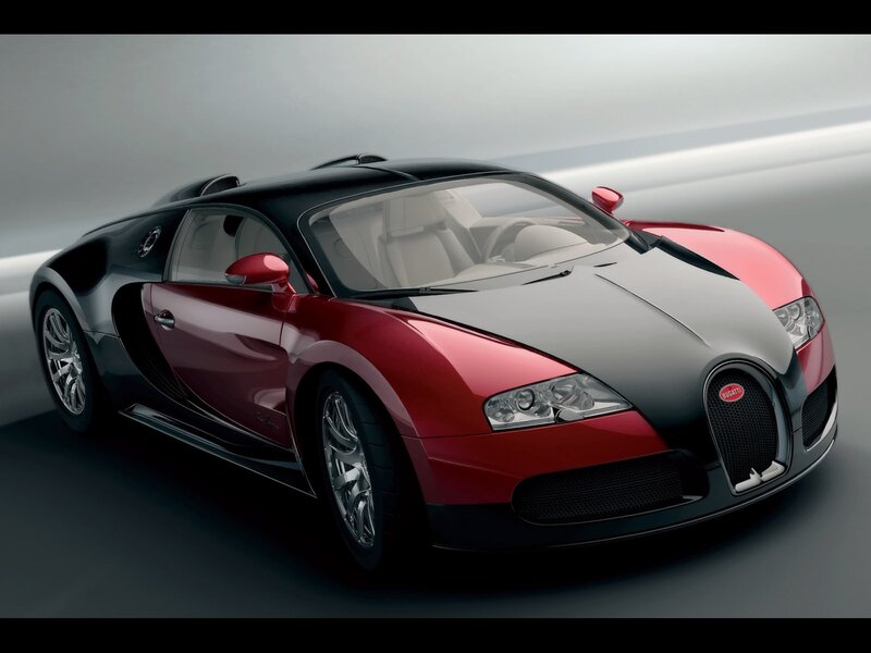 Bugatti Veyron Supercar — Red, Dramatic