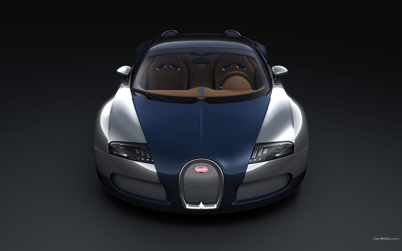 Bugatti Veyron Supercar — Silver, Dramatic, 3d Render