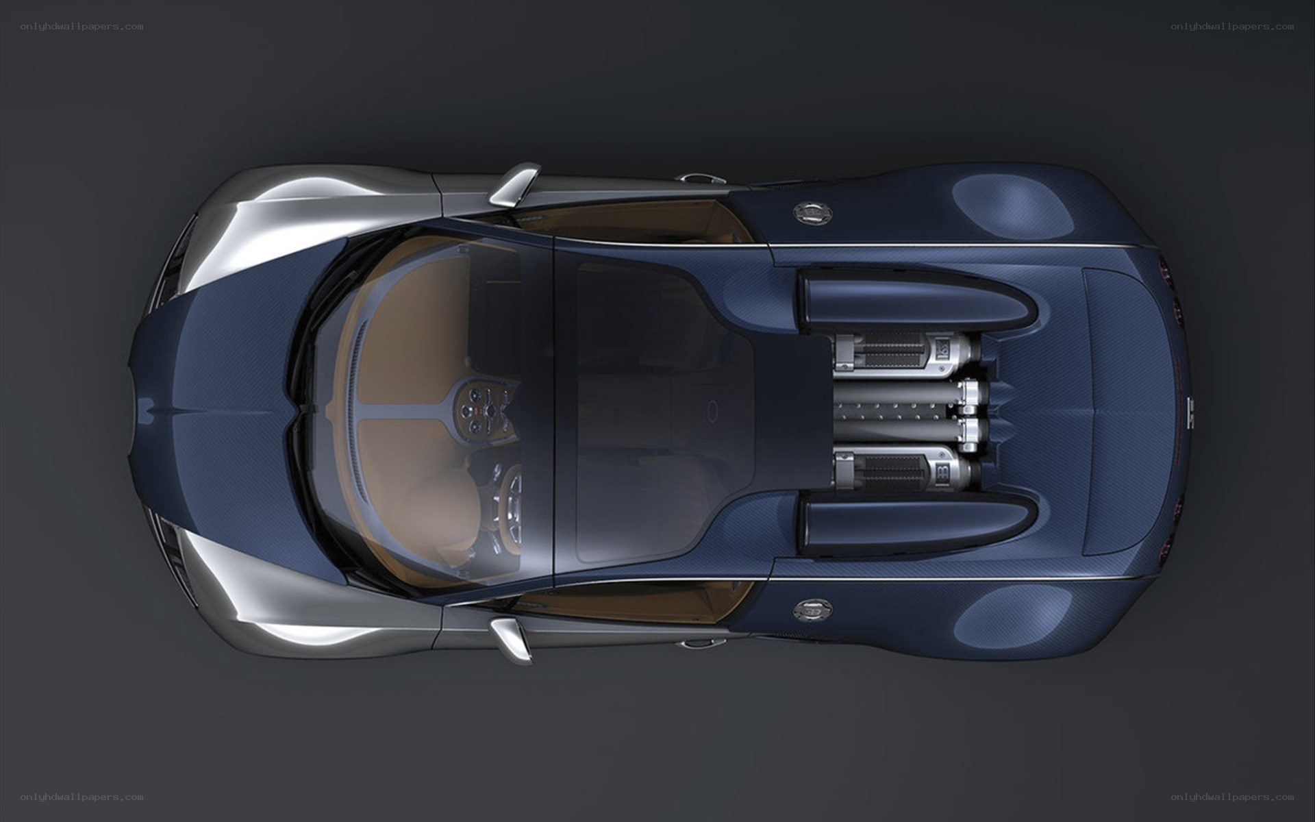 Bugatti Veyron top-down view