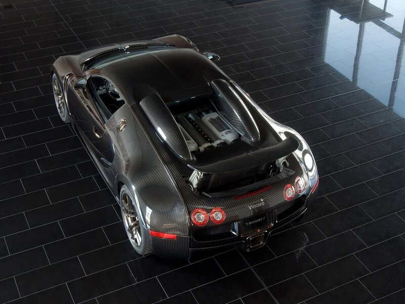 Bugatti Veyron with carbon fiber body