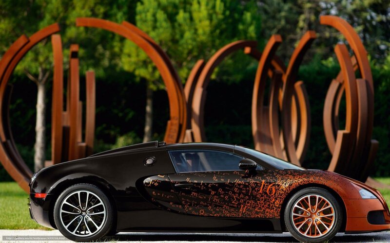 Bugatti Veyron with mathematical design