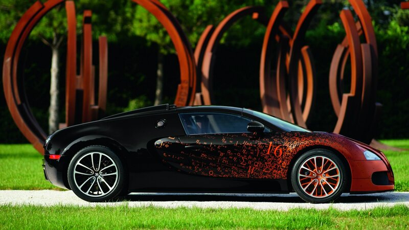 Bugatti Veyron with mathematical design
