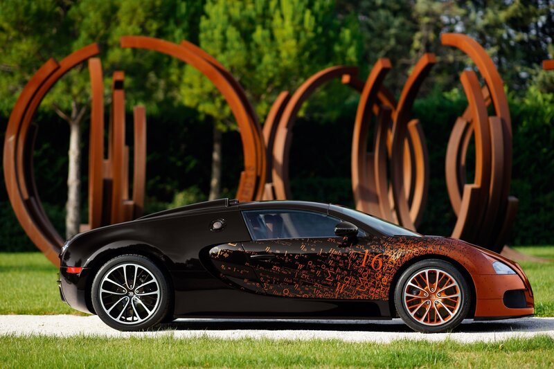 Bugatti Veyron with mathematical design