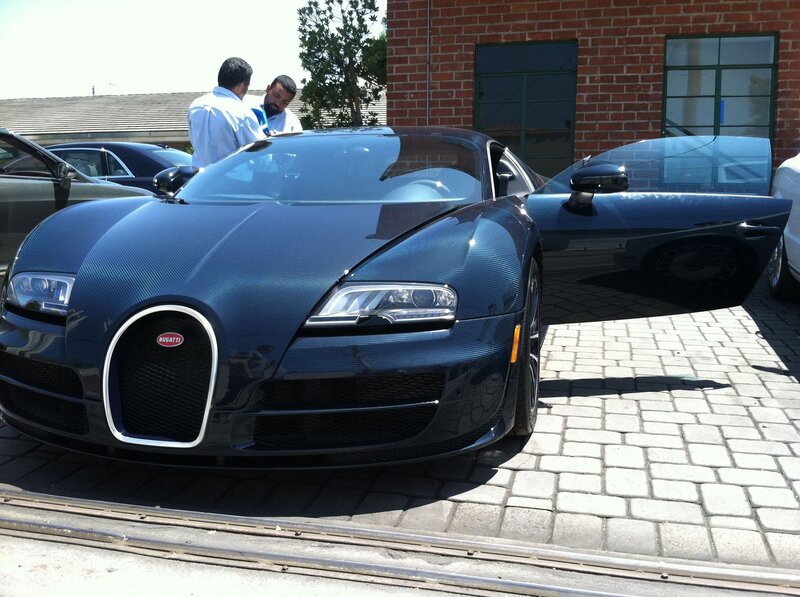 Bugatti Veyron with open door