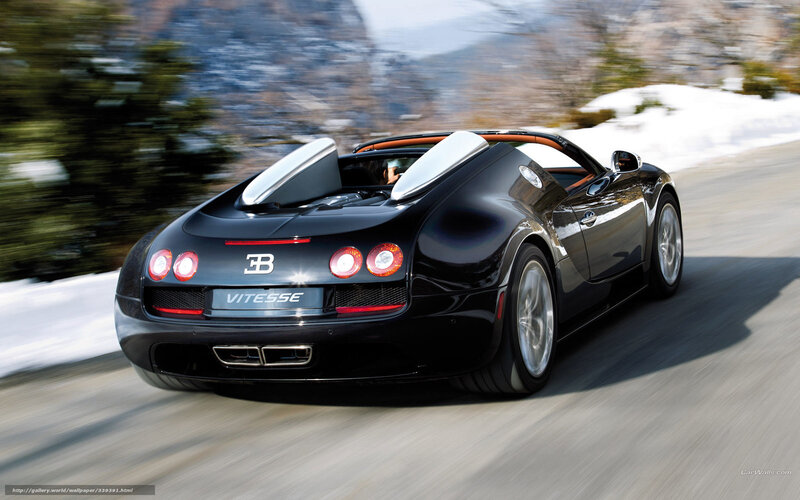 Bugatti Vitesse driving on snowy road